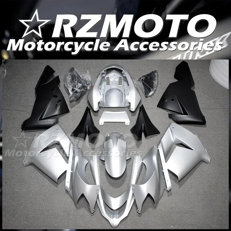 

New ABS Motorcycle Fairings Kit Fit for Kawasaki Ninja ZX-10R 2004 2005 04 05 Bodywork set Silver black