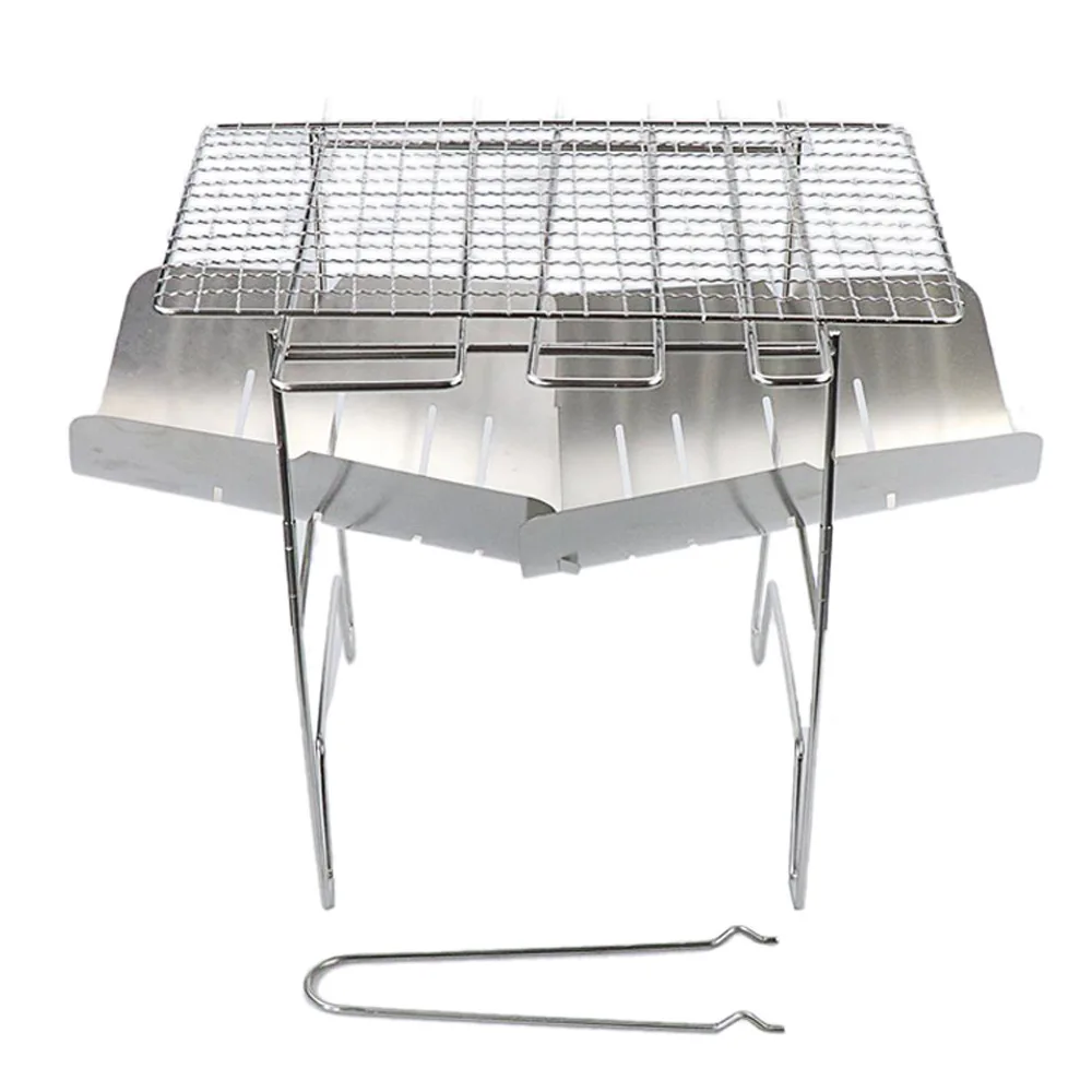 

Portable wood fire grill suitable for outdoor outings and camping Lightweight and portable High temperature resistant design