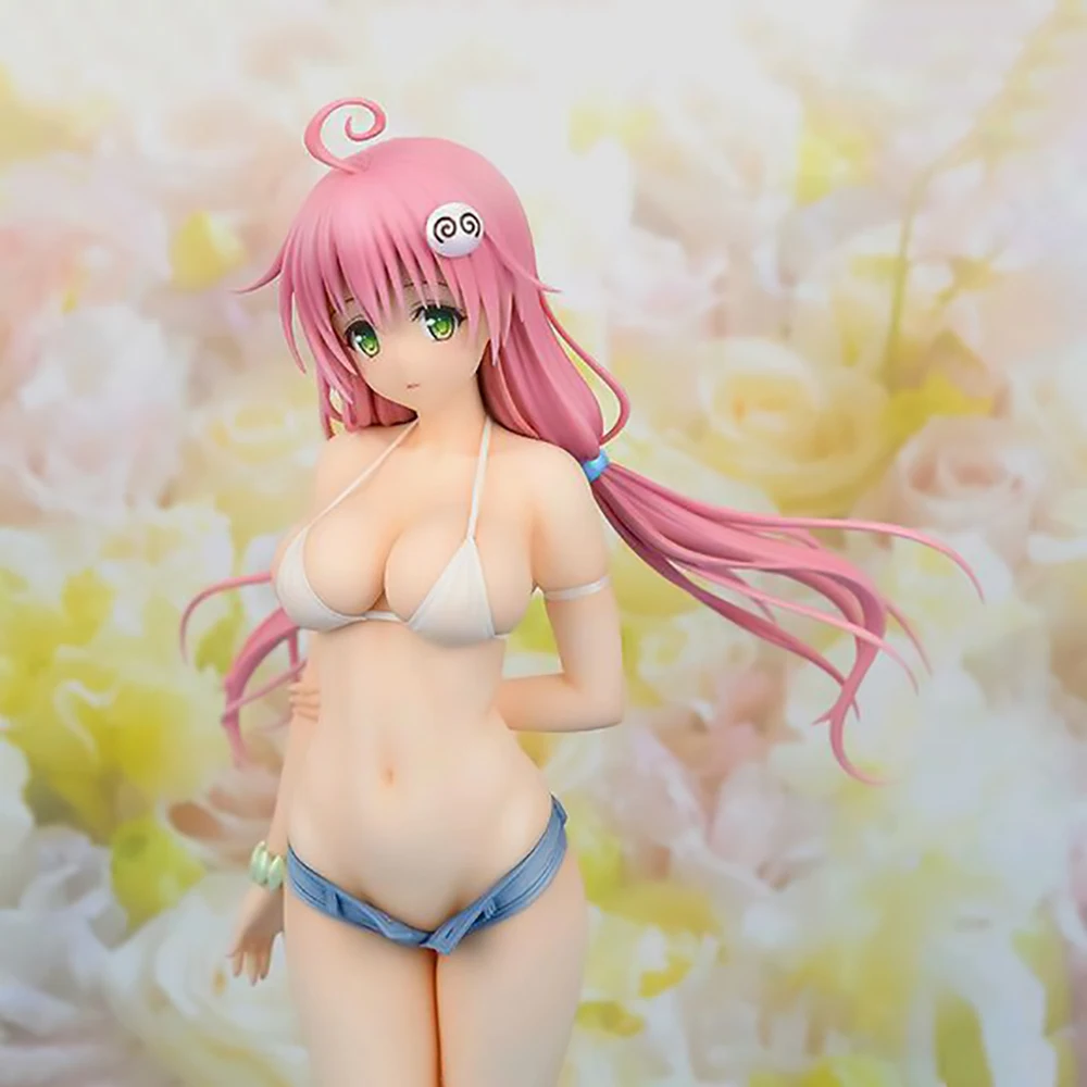 22 5 см для любящей грудь Lala Balla Deviluke розовые короткие волосы ПВХ прозрачный