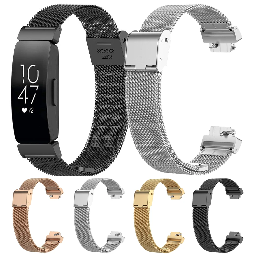Миланский Браслет Essidi для Fitbit inspire 1 2 HR браслет из нержавеющей стали ремешок-петля