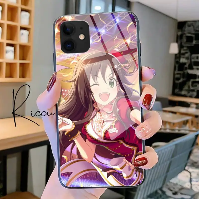 

Anime The IDOLM@STER Cinderella Girls Phone Case Tempered Glass For IPhone 11 Pro XR XS MAX 8 X 7 6S 6 Plus 12 Pro Max Mini Case