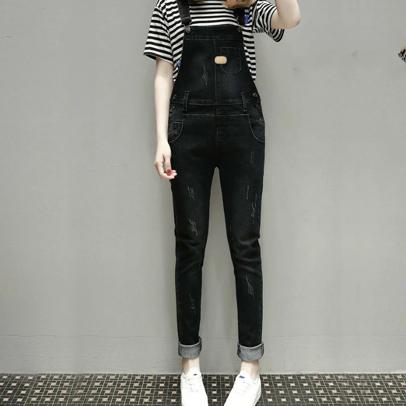 Женский джинсовый комбинезон без рукавов винтажный Повседневный свободный