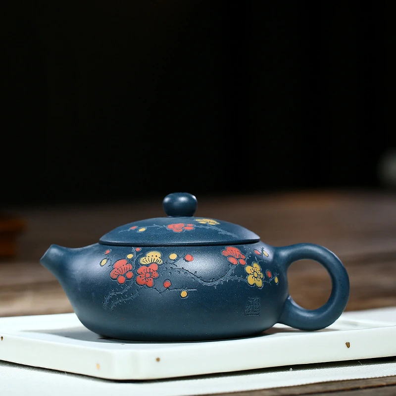 Yixing Teapot Ceramic Handmade Purple Clay Xi Shi Pots Kung Fu Kettle Suit Milk Oolong Tea Puer Handpainted Teaware