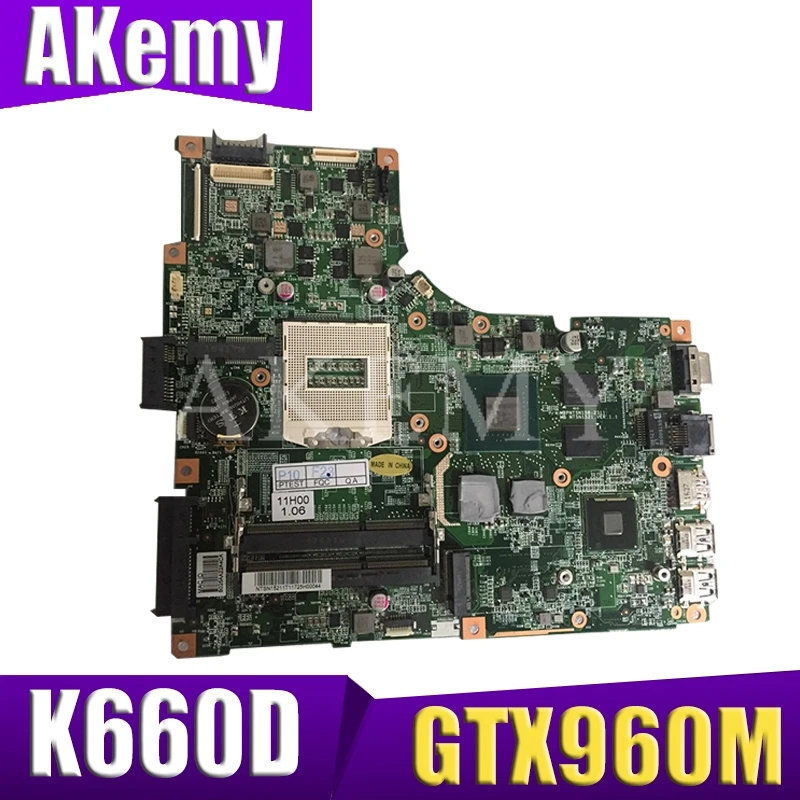 4GB NTSN1521 REV1.1 Laptop Motherboard FOR Hasee T6 K660D Notebook PC mainboard with N16P GX A2 GTX 960M video card|Материнские платы