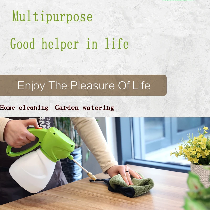 

1L USB Electric Watering Sprayer Adjustable Nozzle Automatic Watering Can Garden Rotation Washing Car Flower Plant Watering Pot