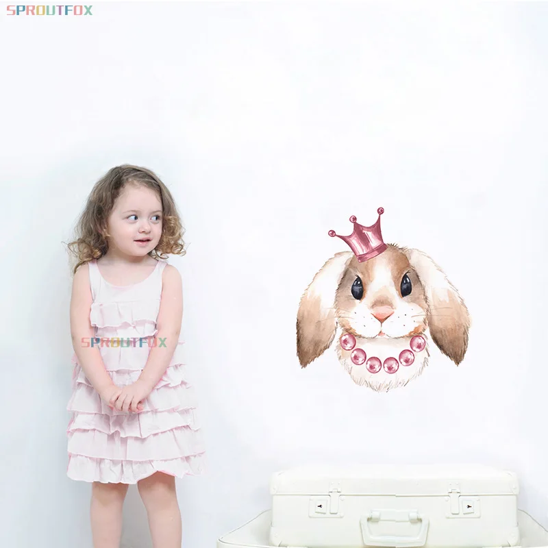 30*40 см наклейки на стену домашний декор гостиная два милых кролика съемные