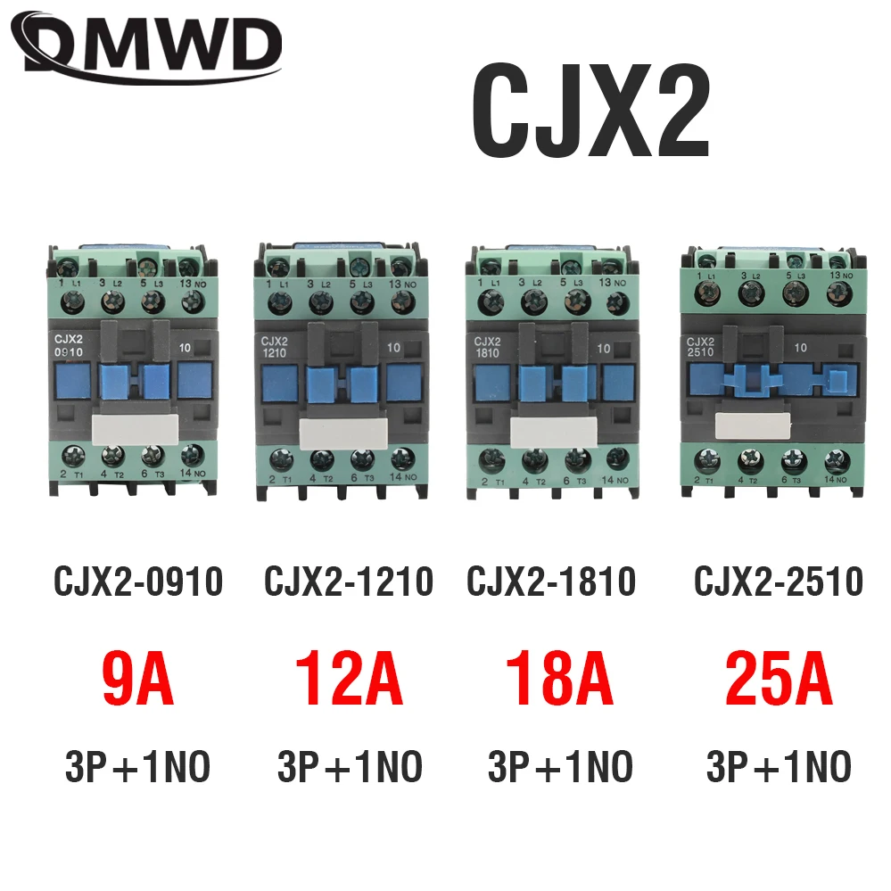 CJX2-1210 1810 0910 2510 LC1 контактор переменного тока 110V ac 12A 50 Гц/60 Гц оригинальная lc1-D1210 12V 24V 36V 48V 110V 220V 380V