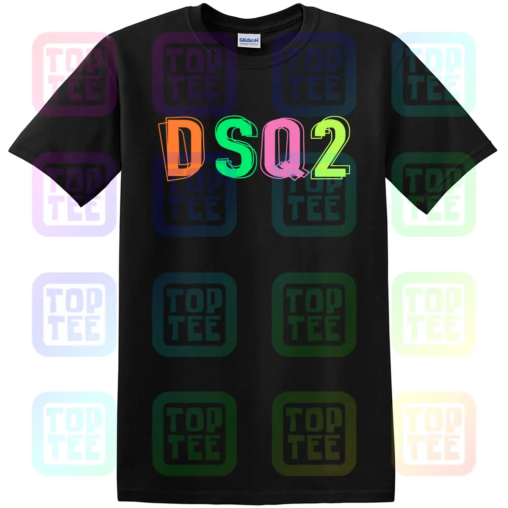 Новая мужская черная футболка Dsq2 с принтом унисекс Размер: S-3XL