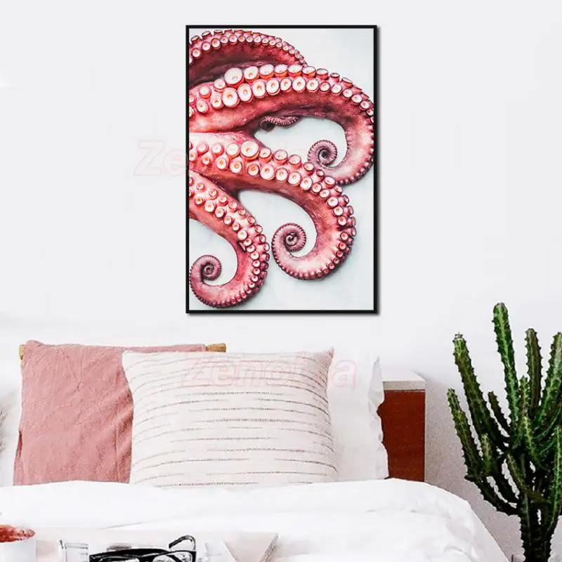 

Animal Home Decoration Canvas Painting Octopus Hd Print Pictures for Bedroom and Living Room Frameless Style