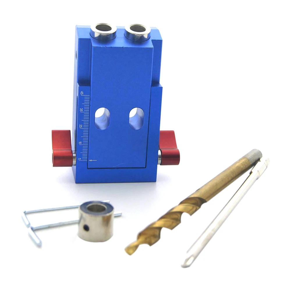 

105402 Katsu Pocket Hole Drilling Jig Kit With Step Bit Woodworking Joinery Tool