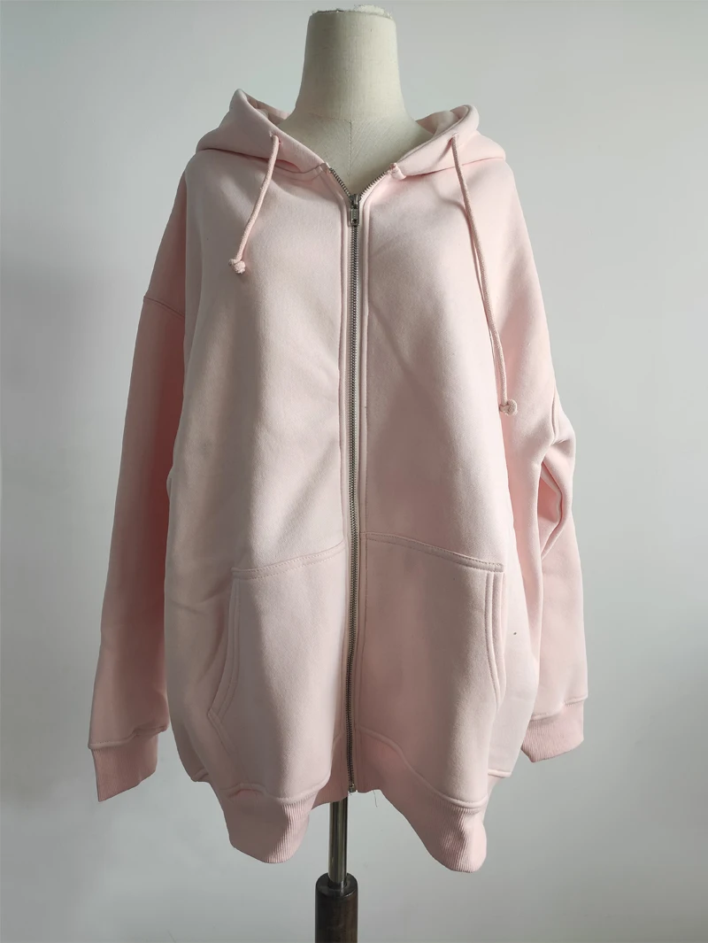 

women's large size zip-up hoodie