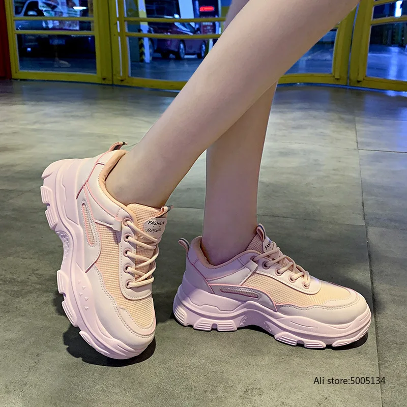Женская Повседневная обувь Сезон весна Дышащие женские кроссовки Basket Femme
