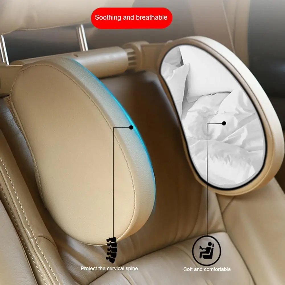 Автомобильная подушка для шеи с креплением на голову и поворотом 180 градусов