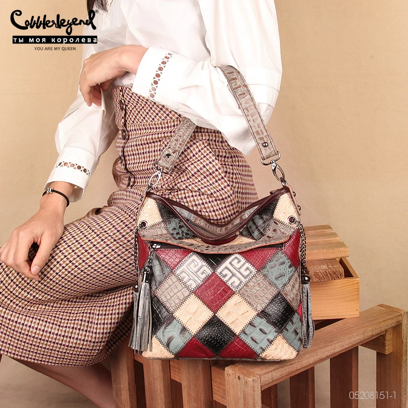 Cobbler Legend женская сумка из натуральной кожи дизайнерский ремешок на плечо большая