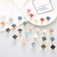 Four Leaf Clover Furniture Handles Single Hole Cabinet Knobs Bathroom Kitchen Wall Hanging Hook Furniture Knob Drawer Pulls
