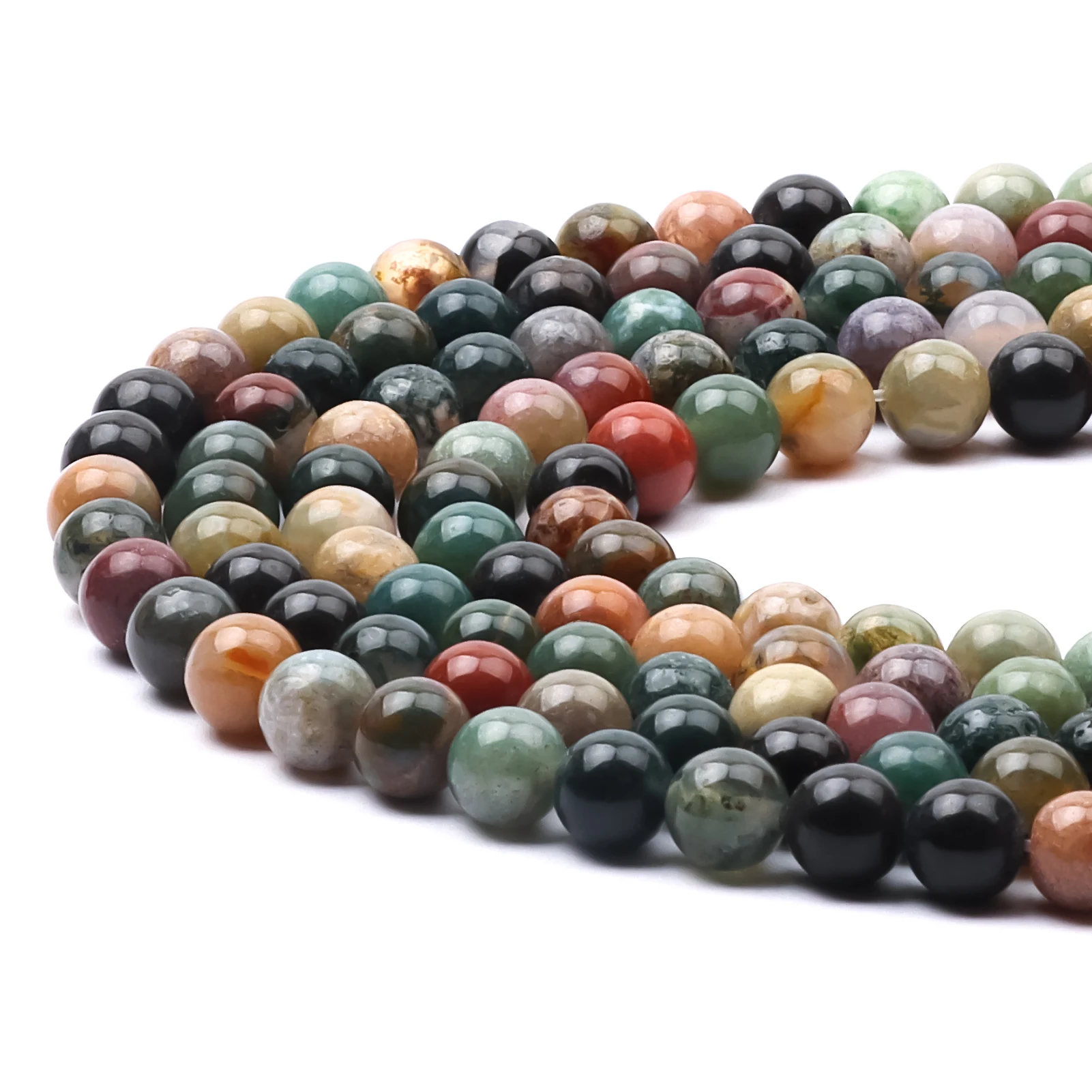 

8mm Natural Stone Beads Crystal Energy Stone Healing Power Smooth Malachite Heishi Loose Bead For DIY Women Men Bracelet Jewelry
