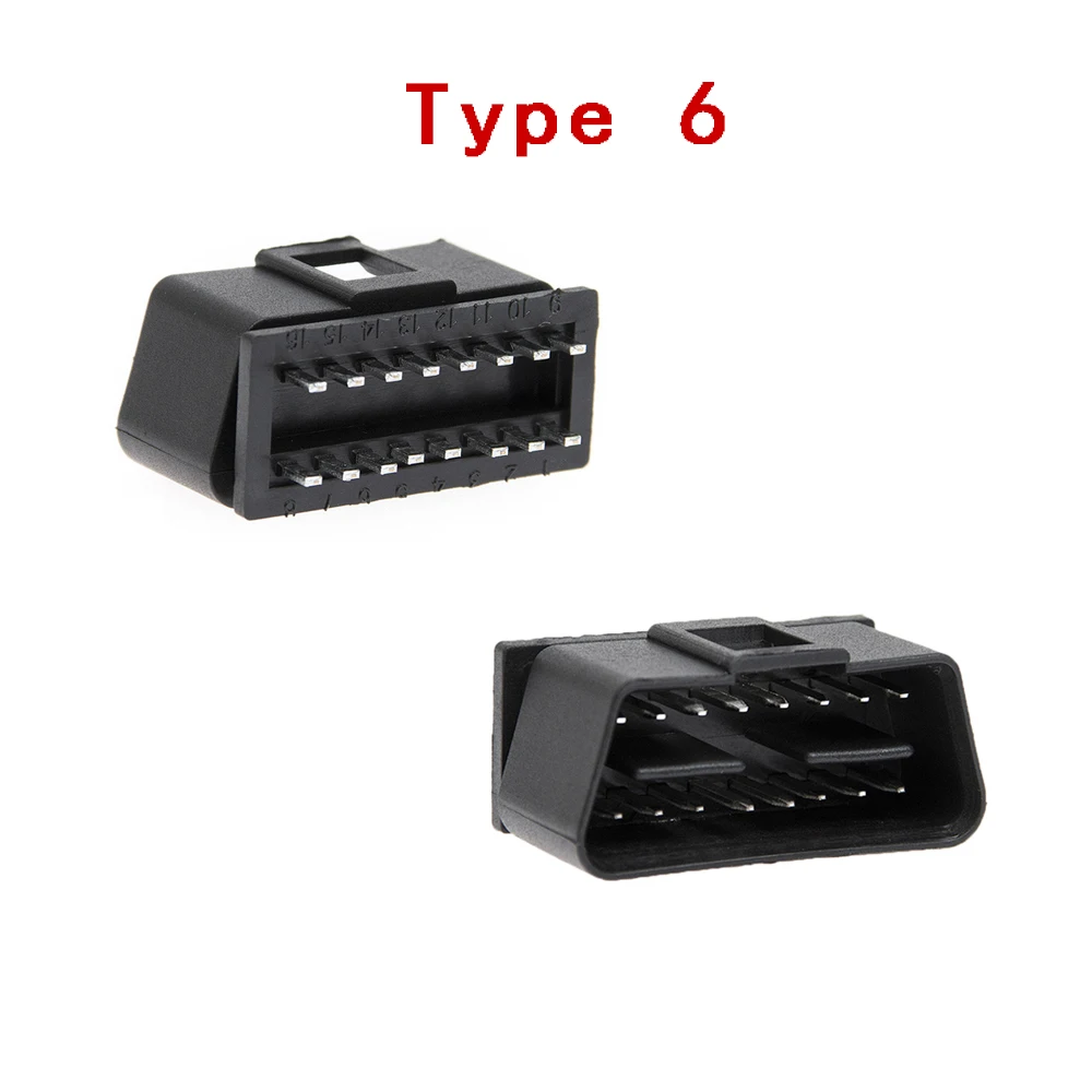 6 типов 16 PIN OBD2 Мужской автомобиль/Грузовики разъем OBDII J1962 разъем проводка для диагностического инструмента DIY оболочки