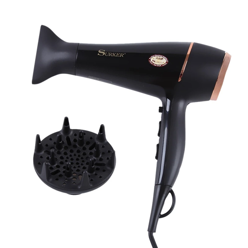Surker Sk-63 Hair Dryer Temperature Control Overheat Protection 6-Speed Adjustment 3000W High Power Hot and Cold Air Blower with | Бытовая