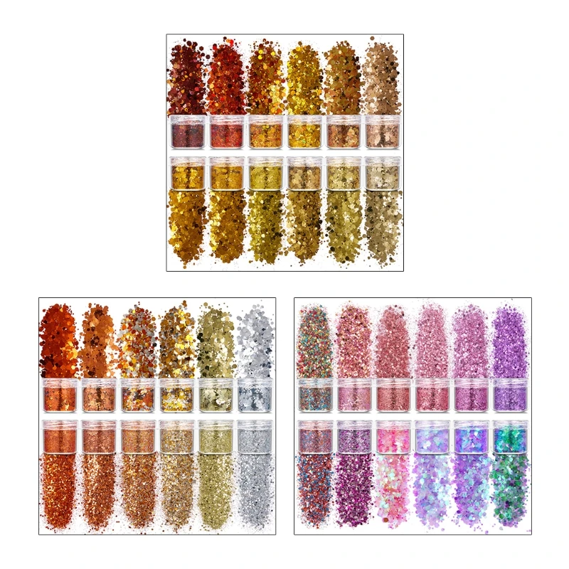 

Glitter Crystal Epoxy Handmade Diy Slime Mud Material Sequins Nail Eye Shadow Stage Makeup Jewelry Glitter Powder