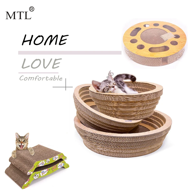 MTL Когтеточка для кошек, коврик, гофрированный бумажный кошачий скребок для когтей, котенка, кошачьей кошки, игрушки для домашних животных