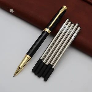 Роскошная металлическая шариковая ручка, высококачественные ручки для письма, подписи, каллиграфии, канцелярские принадлежности для школы и офиса