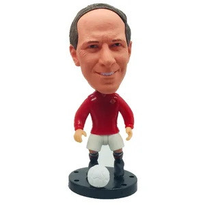 Soccerwe 6,5 см высота футбольный игрок кукла подвижная база MU #9 # Sir халтон фигурки красный комплект
