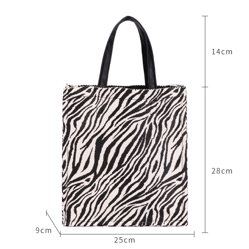 

2020 New Handbag Animal Print Zebra Stripe Shoulder Bag Women PU Leather Tote Beach Bags