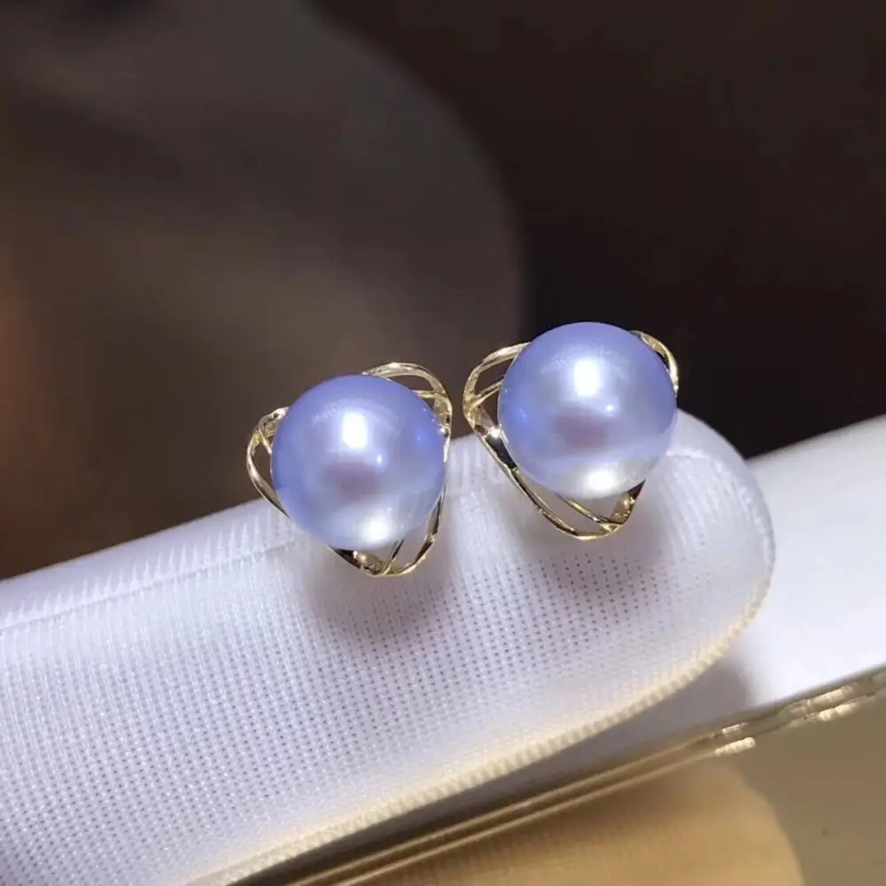 Серьги-гвоздики женские из чистого 18-каратного золота с 1029 натуральным