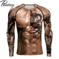 phantasy summer men t shirt casual loose plus size streetwear clothes tee tops 3d printed t shirts funny muscle long sleeves