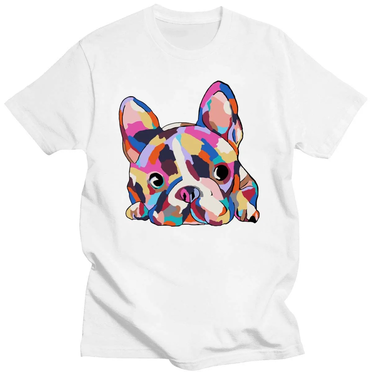 

Summer 90s Graphic Tees French Bulldog Funny Lycra Cartoon T Shirt Men Harajuku Tee Casual T Shirt for Lady Girl Top Tee