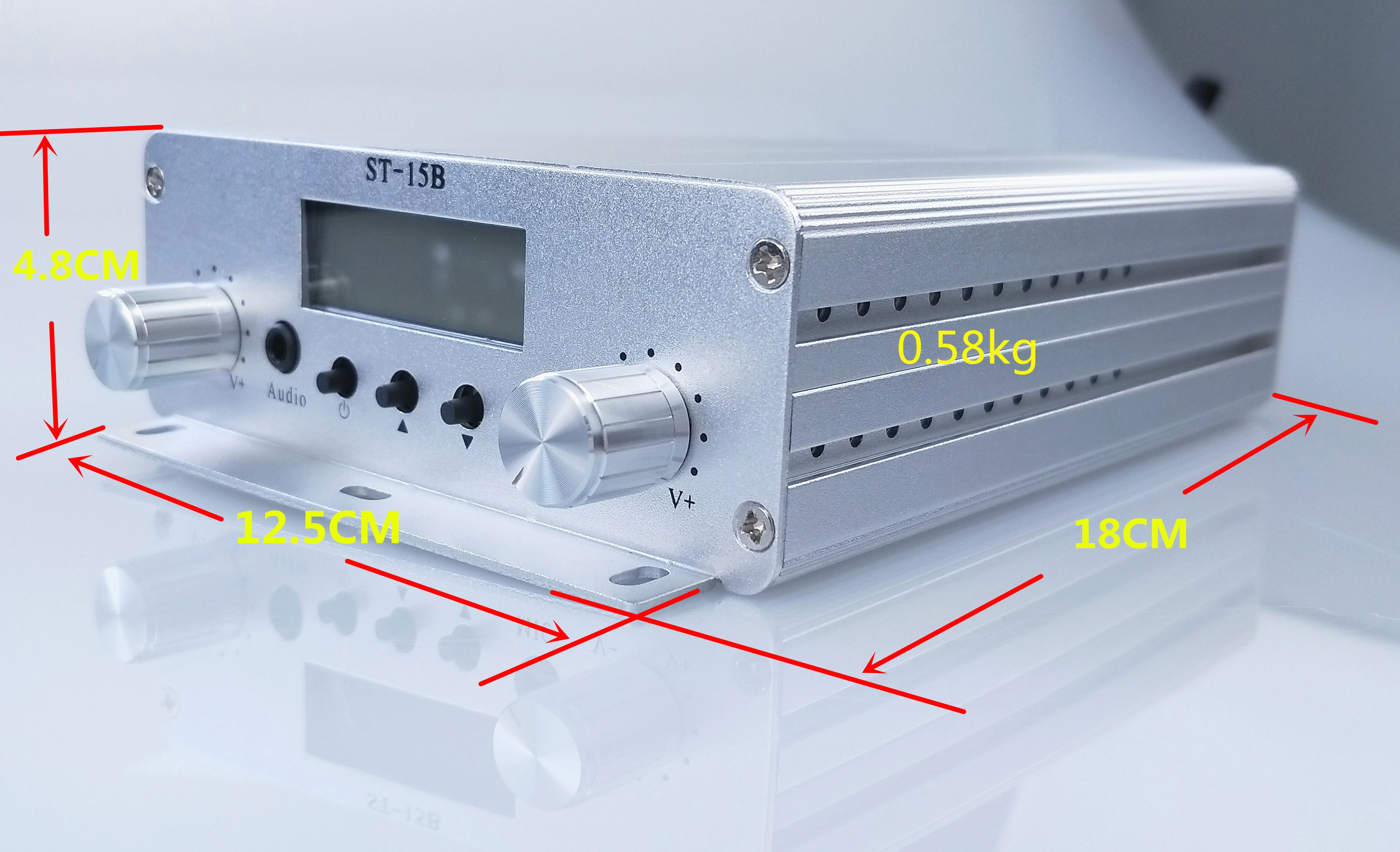 Rf fm 15w стерео передатчик 1 5 w/15w 87-108MHZ только хост TNC/BNC ST-15B частотная модуляция