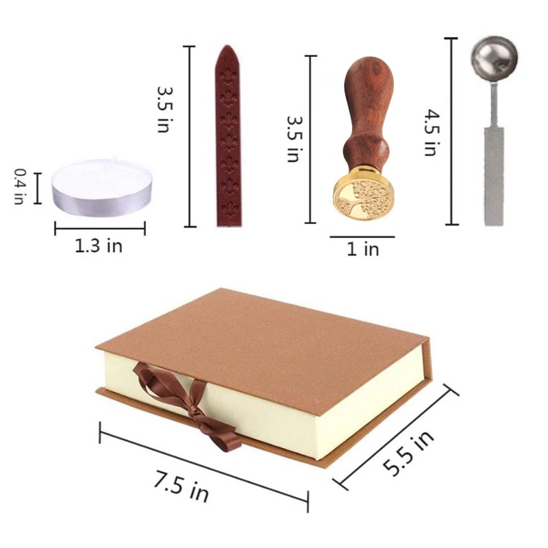 

Mogoko Vintage Sealing Wax Stamp With Seal Wax Sticks Without Wicks Spoon Candles Kit Tree Of Life Weeding Heart Rose With Love