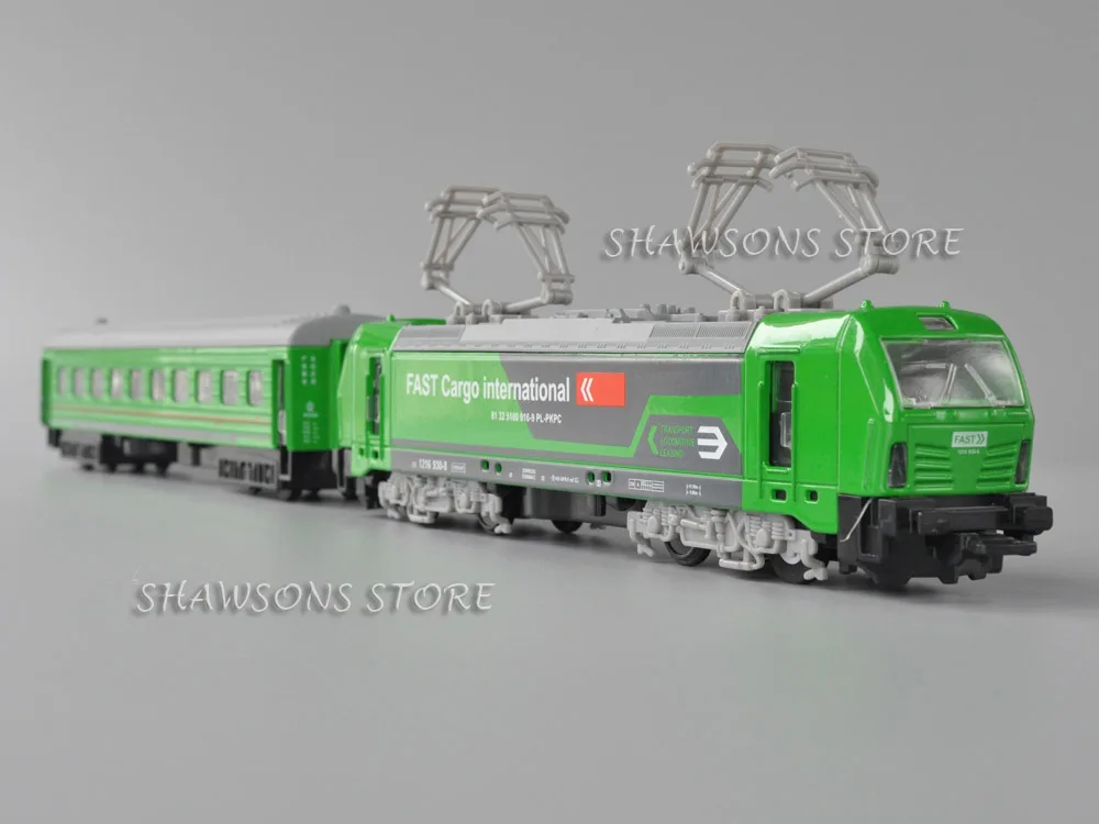 Модель литая поезда в масштабе 1:87 52 см Электрический локомотив и каретка