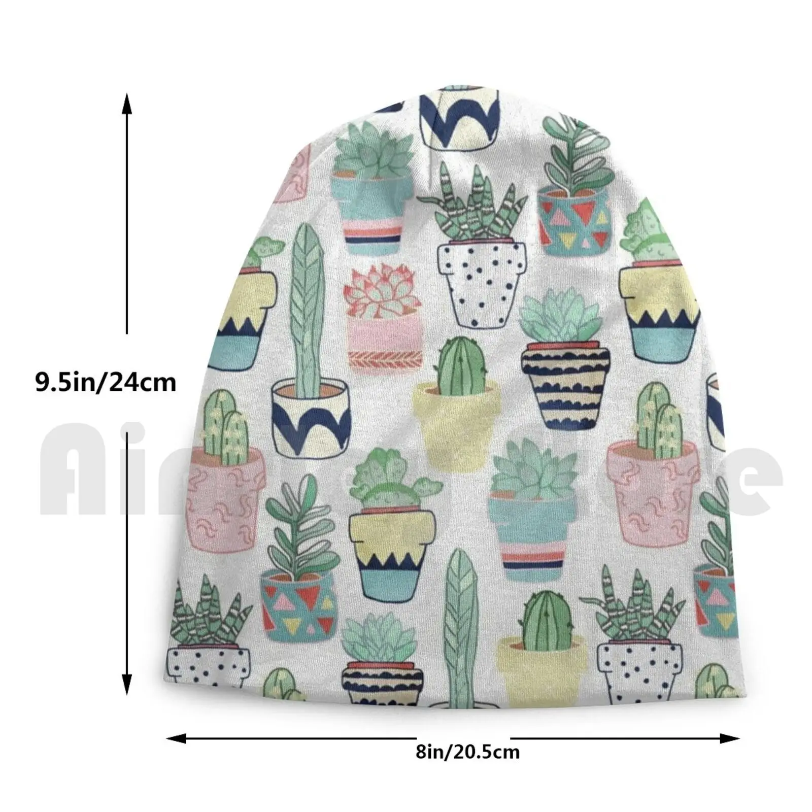 

Cute Cacti In Pots Beanie Hedging Cap DIY Print Cushion Cute Cacti Cactus Green Plant Life Plant Plants White Pot Pots