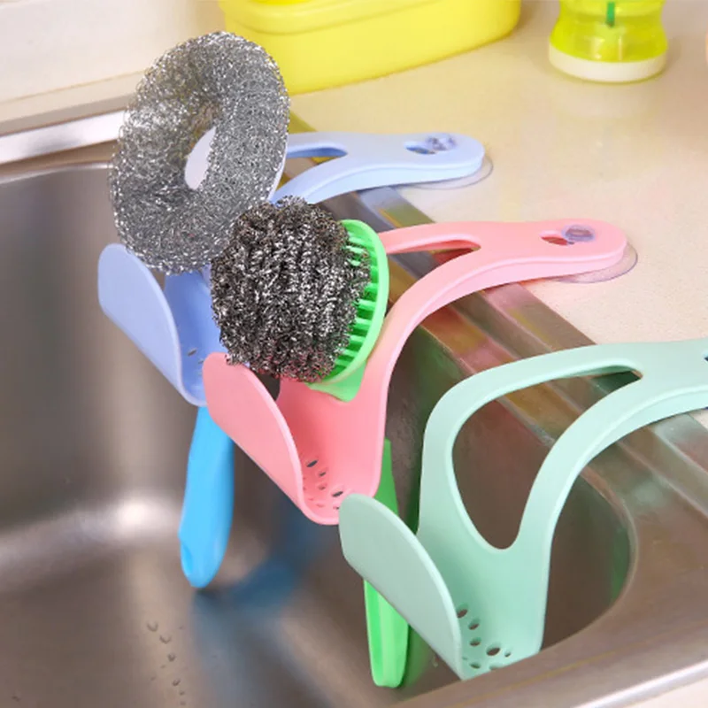 Creative Sucker Kitchen Sink Shelf Sponge Drain Holder Basket of Supplies Racks Organizer Hanging Storage Bags | Дом и сад