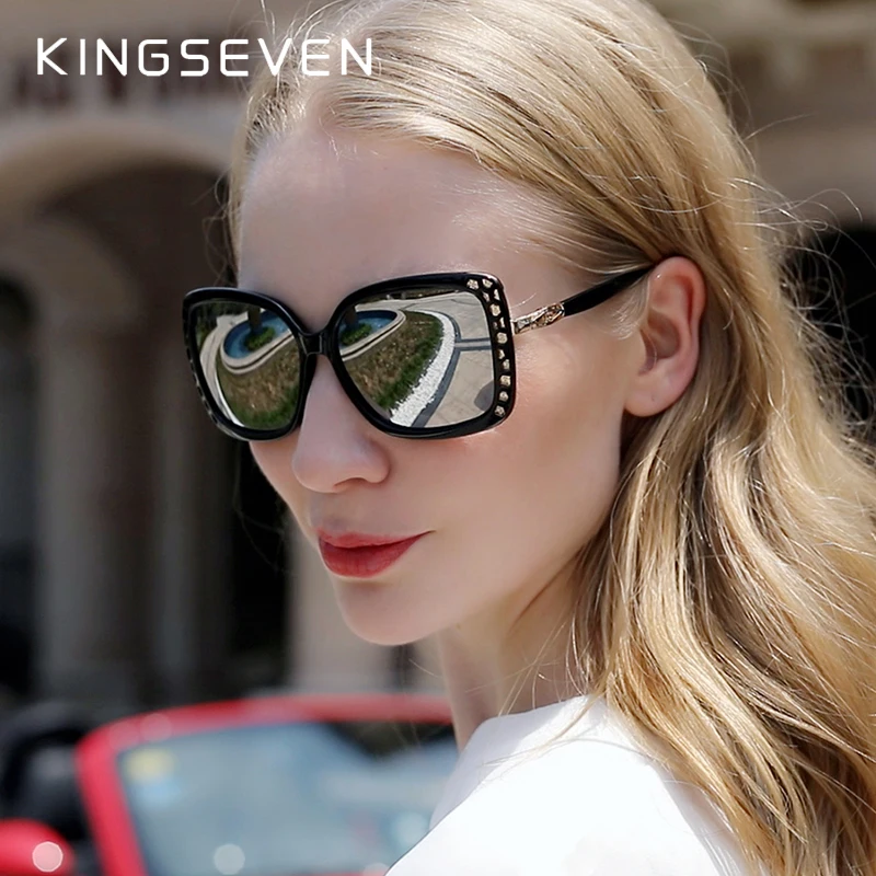 Солнцезащитные очки KINGSEVEN N7215 для молодых женщин поляризационные зеркальные с