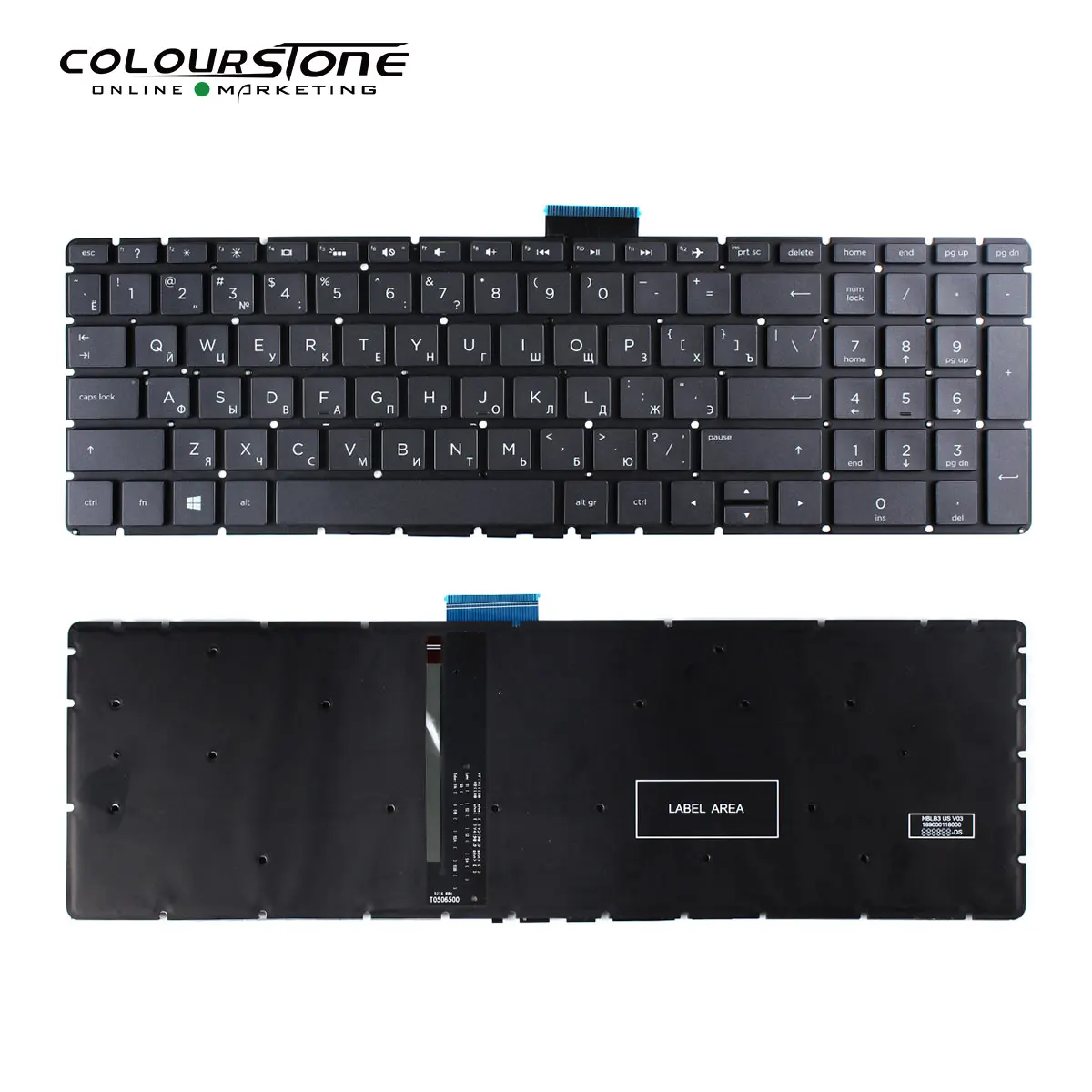 

15-BS RU laptop keyboard For HP 15-BS 15-BR 15-BW 15T-BR 15Q-BU 15T-BS 15Z-BW TPN-C129 TPN-with Backlit Keyboard