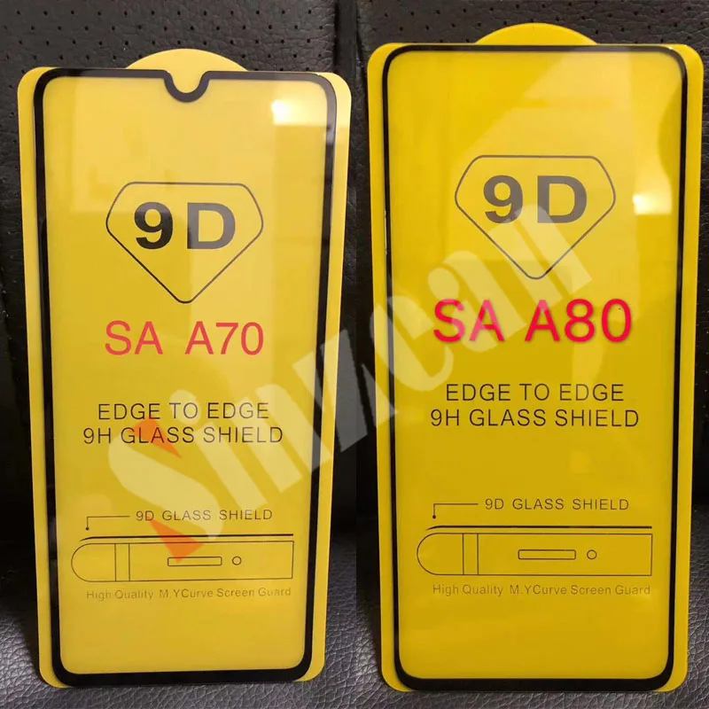 Закаленное стекло 9D с полным покрытием клея 100 шт. для Samsung