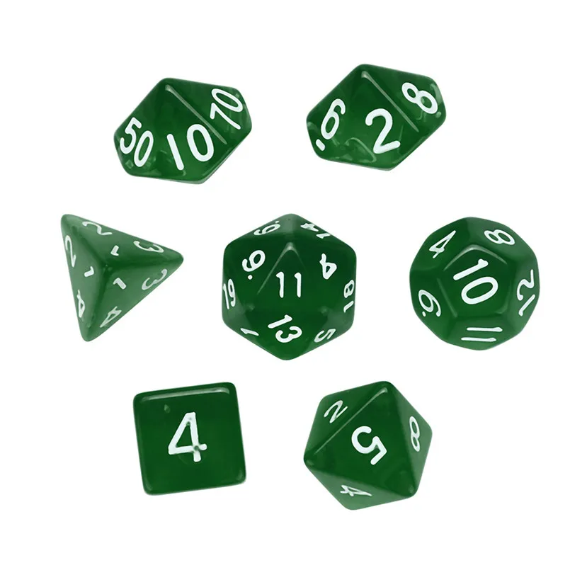 7 шт. игровой dnd Набор Игральных кубиков polyhedron D20 акриловая игра в кости happy freaky dice dados poliedricos dados de rpg 30A20