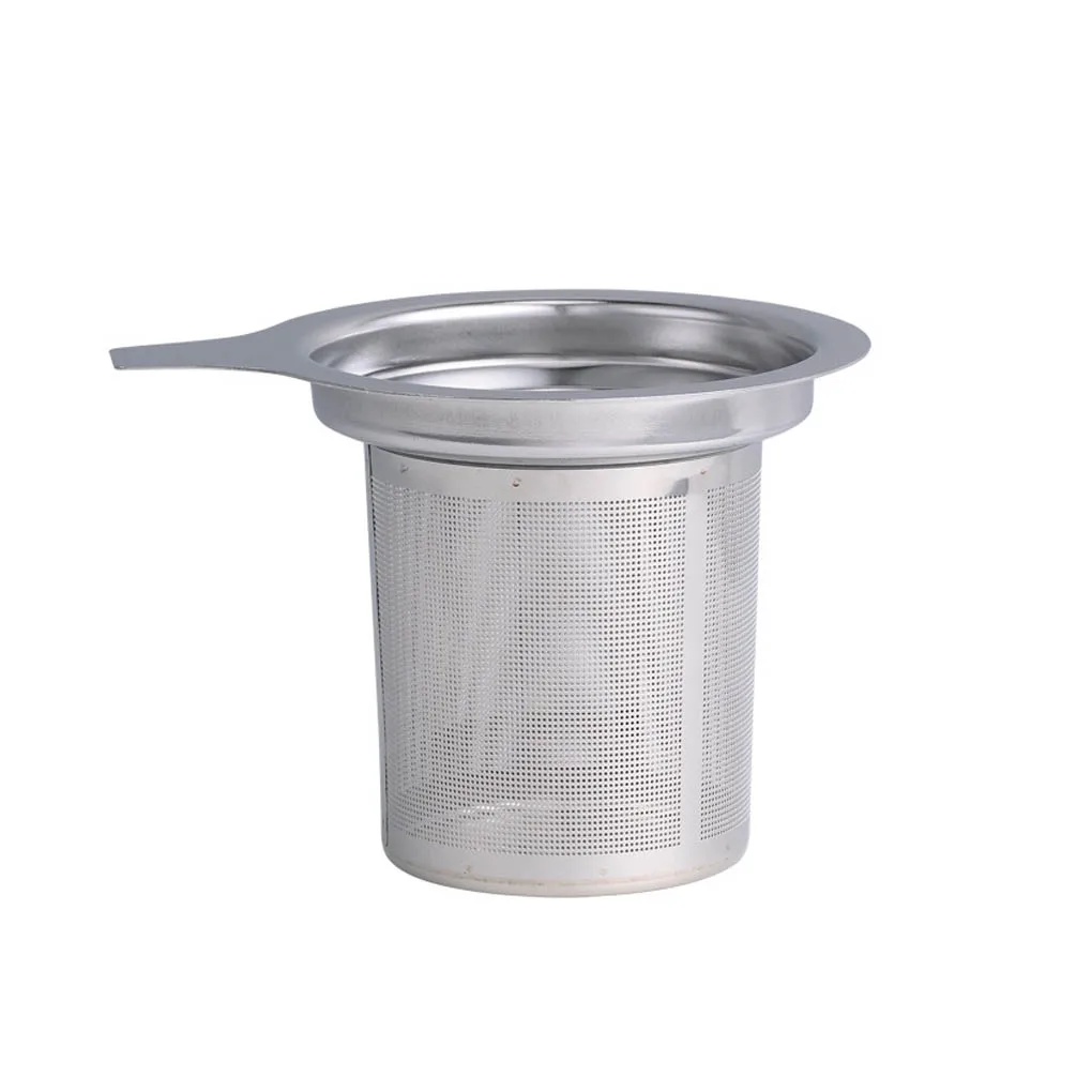 Заварник для чая с двойными ручками и крышкой сетчатый фильтр из нержавеющей