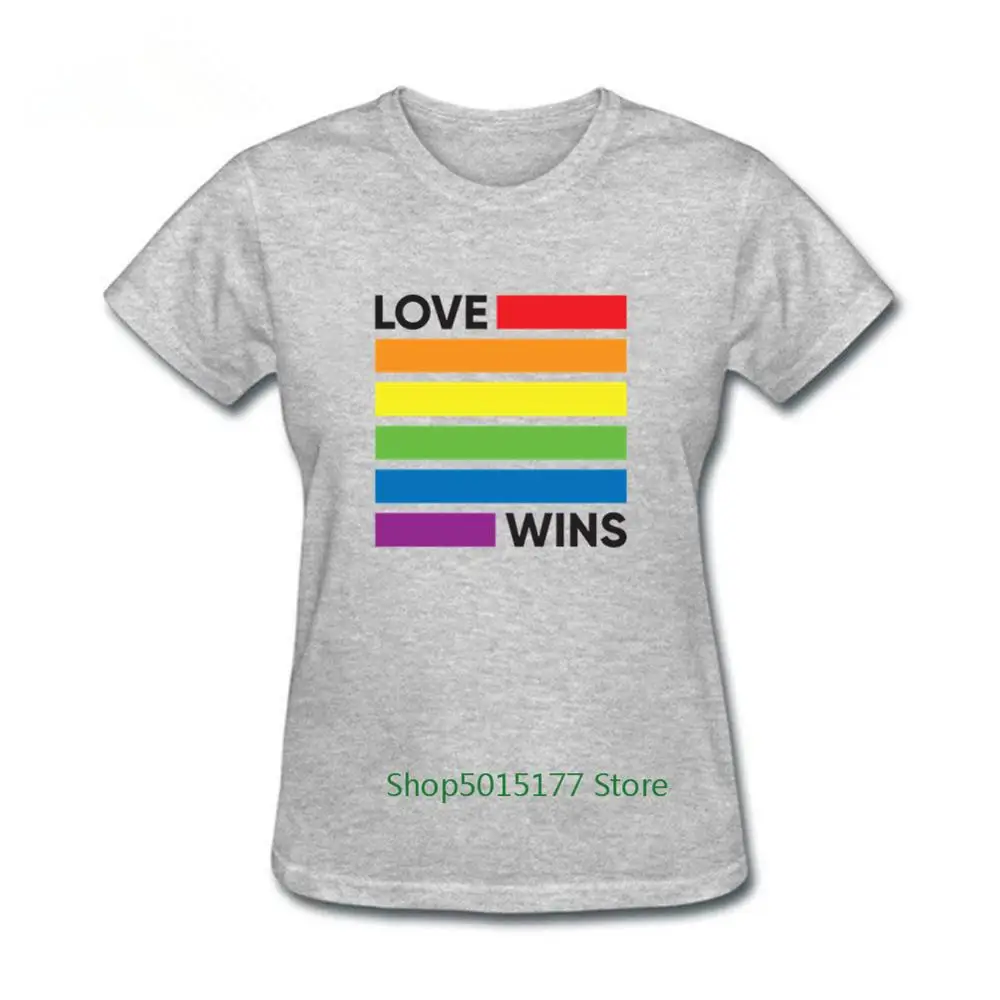 Радужный Флаг ЛГБТ футболка Любовь побеждает стиле женская летняя обувь Новинка