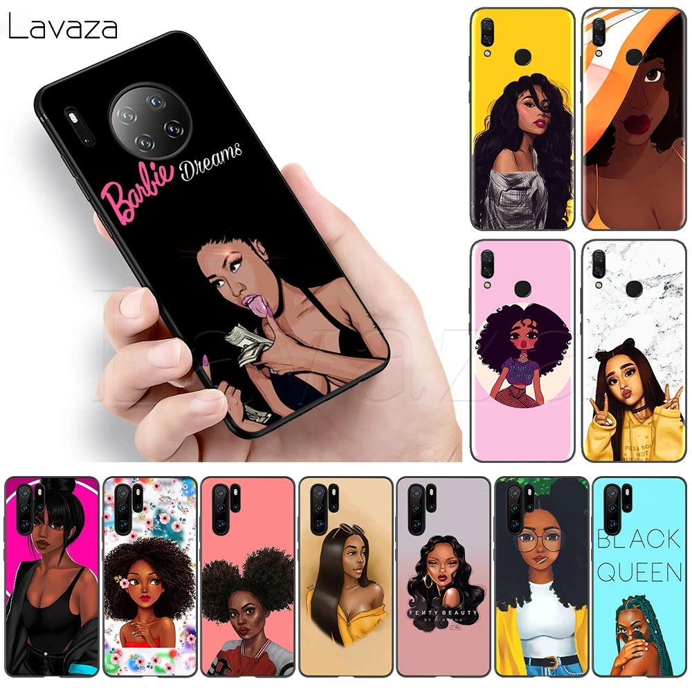 Мягкий силиконовый чехол Lavaza Melanin Poppin Black Queen для Honor Note 6A 7A 7X 8A 8X 8C 9 9X 10 20 20S 9A 10X Y6P Pro