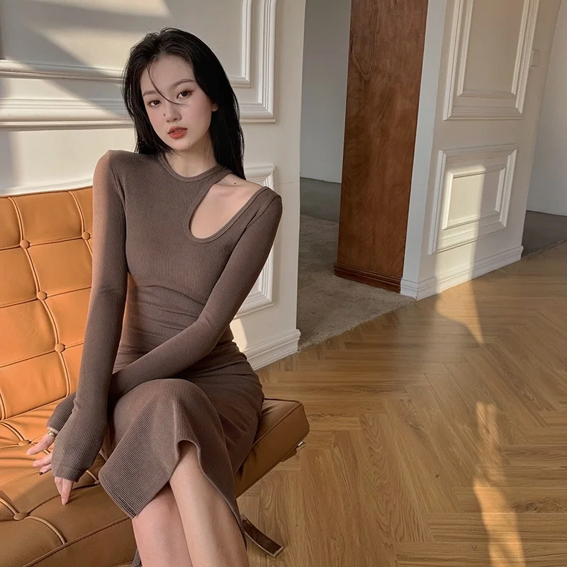 Весна 2021 элегантное приталенное платье в гонконгском стиле привлекательное