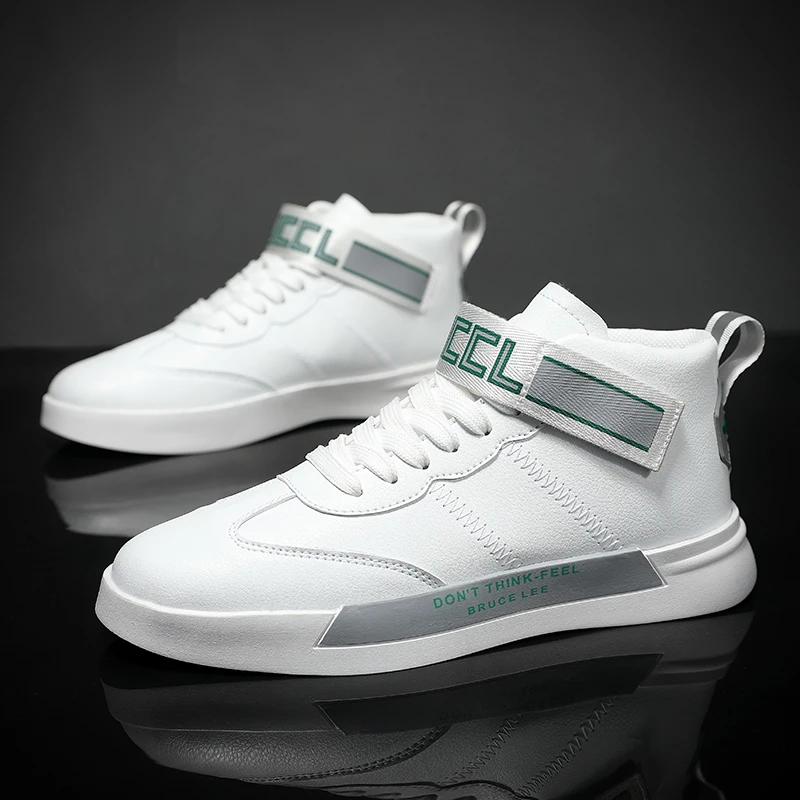 Модная мужская повседневная обувь парусиновая с высоким берцем мужские