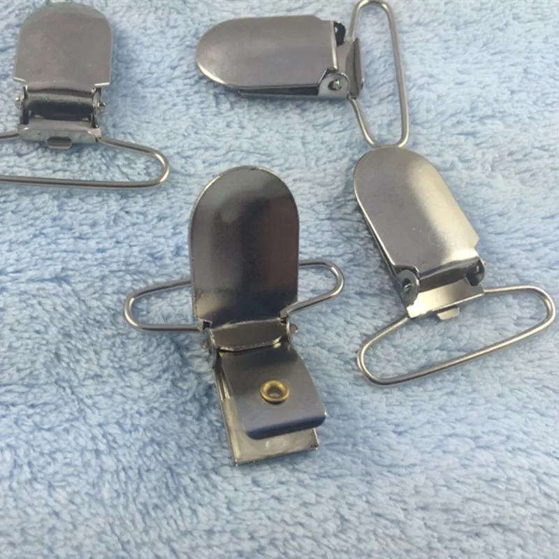 50 шт./лот 35 мм серебристые металлические детские пустышки-клипсы держатели милые