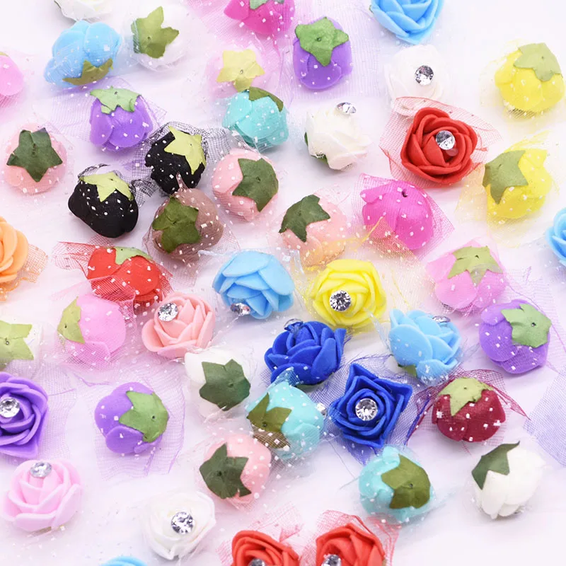 50/100 шт. декоративные розы из пенополиэтилена 2 см|Искусственные и сухие цветы| |