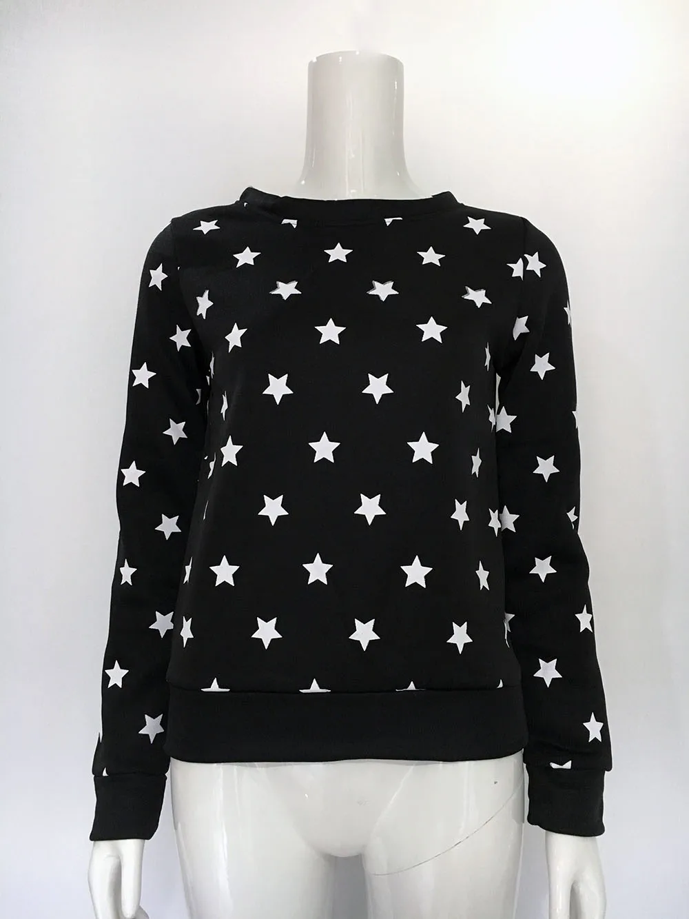 Stars Printed Hoodies Sweatshirts 2022 Women Casual Kawaii Harajuku New Sweat Punk For Girls Clothing European Tops Korean