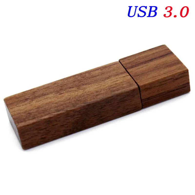 Walnut wood JASTER Высокоскоростной USB 3,0 Пользовательский логотип Деревянная Карта памяти usb флэш-накопитель 4 ГБ 8 ГБ 16 ГБ 32 ГБ U диск свадебный подарок - Цвет: Walnut wood