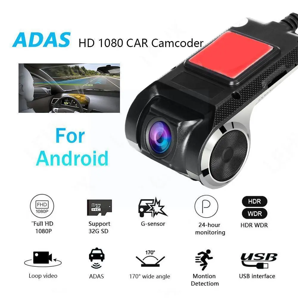 

1080p Android Adas Dash Cam Car Dvr Dash Camera Usb Dashcam Dvr Version Recording Loop Recorder Video Night Car R4p8