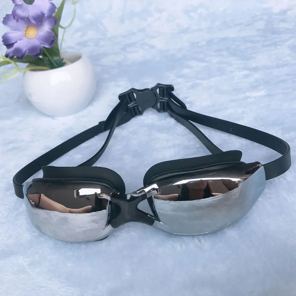 

1 Pair Swimming Glasses Large Frame Waterproof Clear Myopia Swim Eyewear